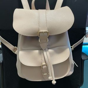 Beige Medium Size Backpack